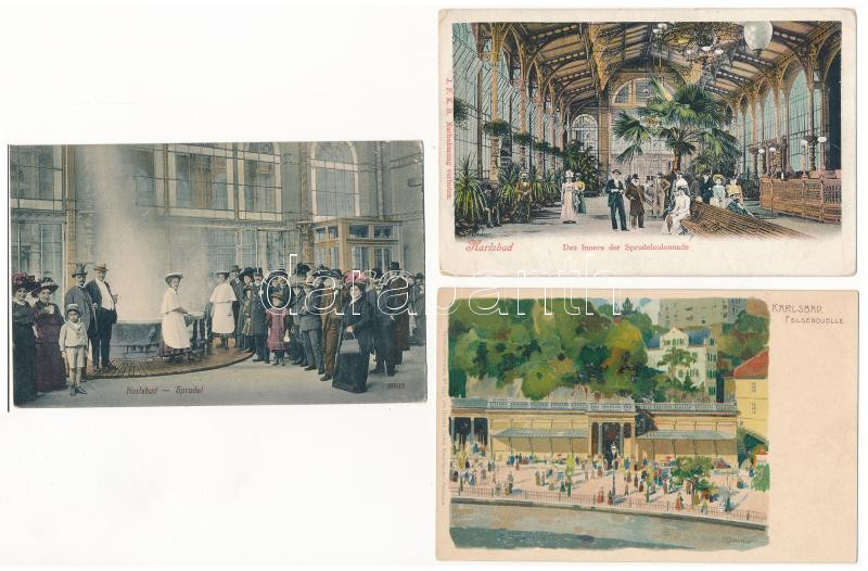 Karlovy Vary, Karlsbad; - 41 pre-1945 postcards in mixed quality - Image 2