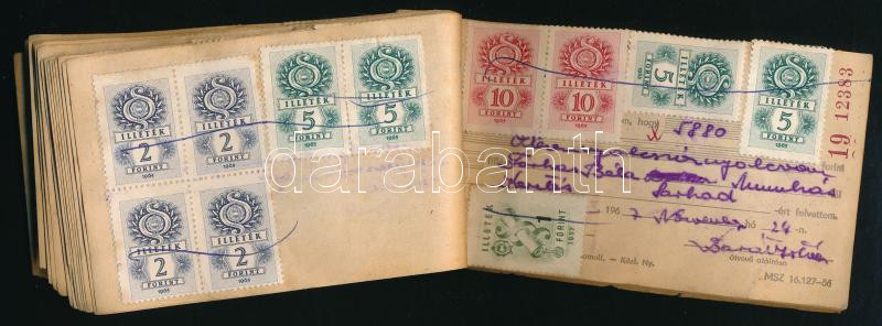 cca 1960-1970 Névre szóló befizetési számlatömb, mind kitöltve, okmánybélyegekkel - Image 2