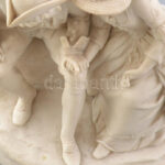 Jelzés nélkül, zsáner jelenet, biscuit porcelán, sérült, kopott. m: 19 cm - Image 2