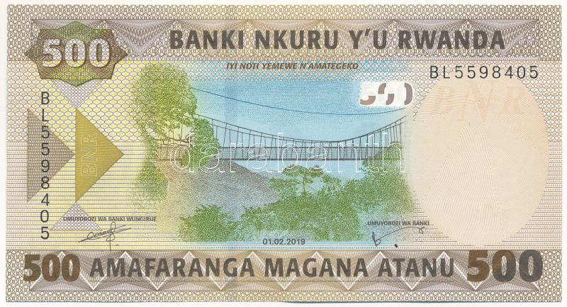Ruanda 2019. 500Fr 'BL 5598405' T:I Rwanda 2019. 500 Francs 'BL 5598405' C:UNC - Image 2