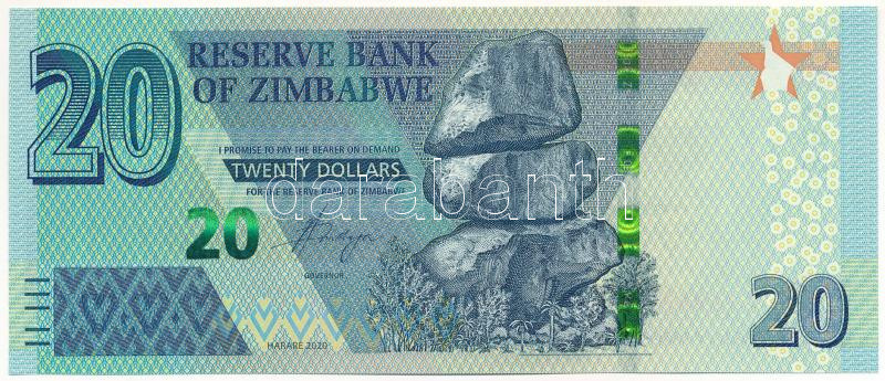 Zimbabwe 2020. 20$ 'AG8889814' T:I Zimbabwe 2020. 20 Dollars 'AG8889814' C:UNC Krause P#104