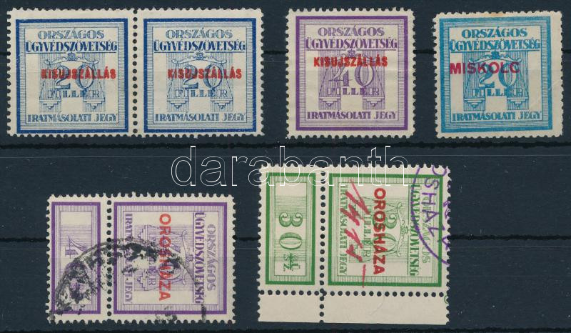 Országos ügyvédszövetség 6 db illetékbélyeg / fiscal stamps