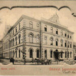 1901 Losonc, Lucenec; Városi szálloda, építkezés. Redlinger Ignác kiadása / hotel, construction
