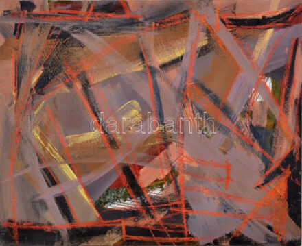 Jelzés nélkül: Gesztusok. Olaj, farost. 40x50 cm