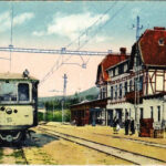 Tátrafüred, Ótátrafüred, Altschmecks, Stary Smokovec (Magas-Tátra, Vysoké Tatry); Stanica elektr. dráhy / Elektr. Bahnstation / Villamos vasút állomás / tramway station, tram (EK)