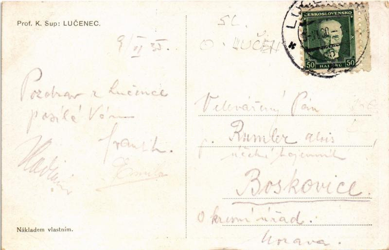 1930 Losonc, Lucenec; látkép, zsinagóga / general view with synagogue s: Prof. K. Sup (EK) - Image 2