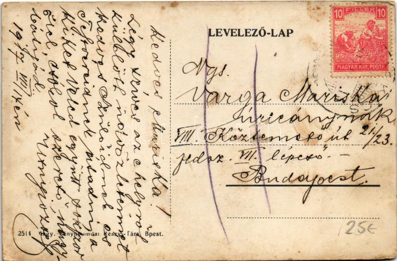 1917 Lévárt, Lévárt-fürdő, Lévárd, Leváre; Park részlet vendéglakásokkal / park, villa, hotel (EK) - Image 2
