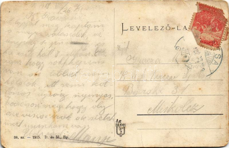 1918 Kassa, Kosice; A Bankói út autó közlekedése / road to Bankov, lady in automobile (kopott sarkak / worn corners) - Image 2