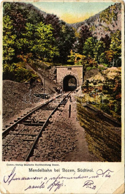 1918 Bolzano, Bozen (Südtirol); Mendelbahn / funicular railway, tunnel (EB)