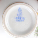 Herendi rózsamintás tejkiöntő, kézzel festett porcelán, jelzett, minimális kopásokkal, kis mázrepedéssel, m: 4,5 cm - Image 2