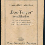 cca 1950 Zeiss Ikon Box Tengor használati utasítása, kissé viseletes állapotban.