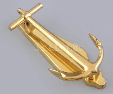 Vasmacska formájú ajtókopogtató, réz, szép állapotban. 15 cm