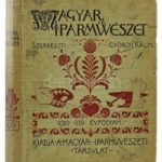 1910 A Magyar iparművészet teljes évfolyama, csak egy melléklettel. Aranyozott, festett egészvászon kötésben, kissé foltos.