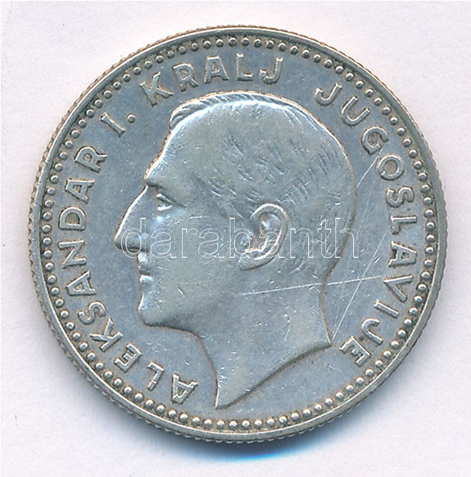 Jugoszlávia 1931. 10D Ag 'I. Sándor' T:2 Yugoslavia 1931. 10 Dinara Ag 'Alexander I' C:XF Krause KM#10