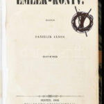 Danielik János: Emlék-könyv. 1-2. egybe kötve. Pest, 1852. Müller Emil. Korabeli ragasztott félbőr kötésben 400 +450 p.