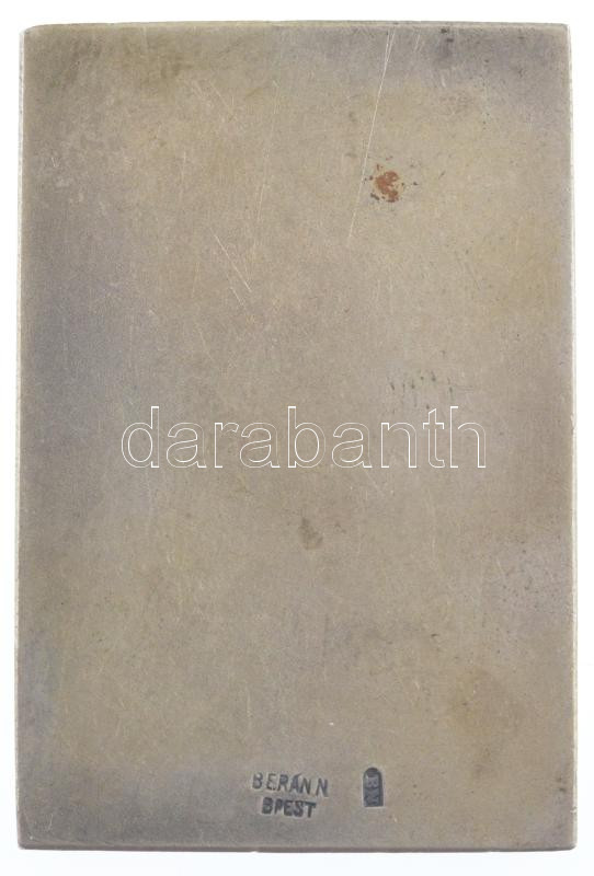 1920. 'Kaposvári Turul Sportegylet' jelzetlen Ag sport emlékérem, hátoldalon 'BERÁN N BPEST' és 'BN' jelzéssel (17,70g/39x27mm) T:1- / Hungary 1920. 'Kaposvári Turul Sportegylet' Ag sports commemorative medallion with 'BERÁN N BPEST' and - Image 2