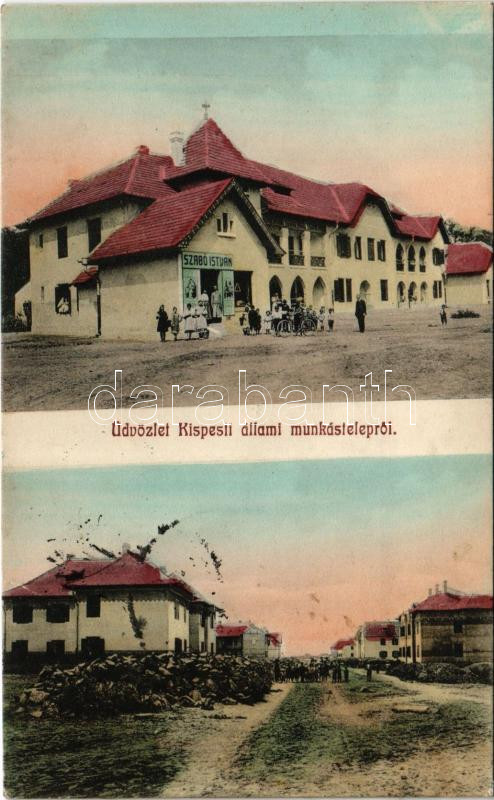 1912 Budapest XIX. Kispest, Állami munkástelep, Szabó István üzlete