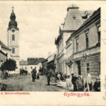 1903 Gyöngyös, Részlet a Bene utcából, üzlet