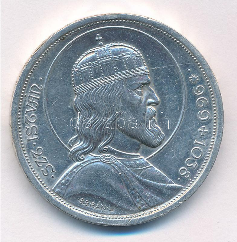 1938. 5P Ag 'Szent István' T:1-,2 ph, karc Adamo P8.1