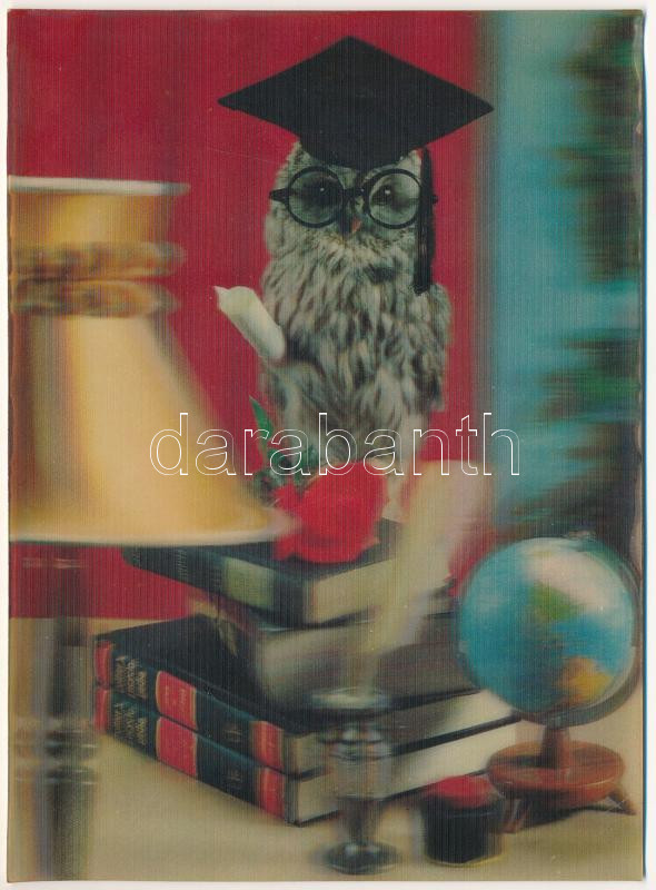 1969 Bagoly - 3D dimenziós MODERN képeslap / MODERN dimensional (3D) motive postcard