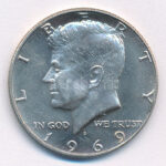 Amerikai Egyesült Államok 1969D 1/2$ Ag 'Kennedy' T:1- USA 1969D 1/2 Dollar Ag 'Kennedy' C:AU Krause KM#202a