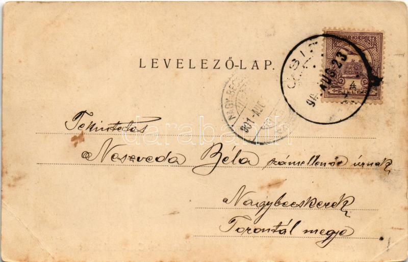 1901 Csíz, Csízfürdő, Kúpele Cíz; nyaraló. Gedeon András kiadása / villa (EB) - Image 2