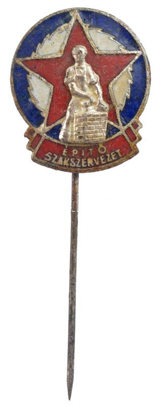 ~1960-1970. 'Építő Szakszervezet' zománcozott jelvény (20x17mm) T:2