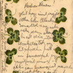1907 Lóherés üdvözlőlap / Greeting card with clovers. litho (lyuk / pinhole)