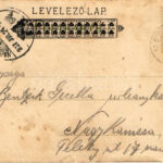 1907 Lóherés üdvözlőlap / Greeting card with clovers. litho (lyuk / pinhole) - Image 2