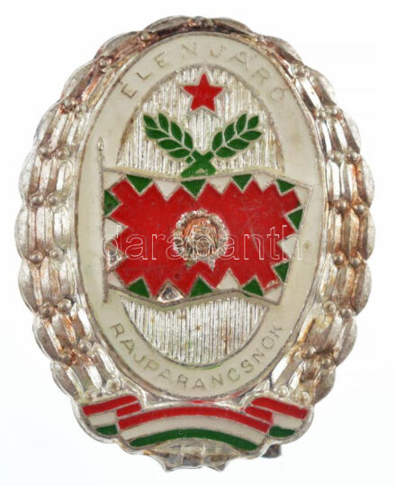 ~1970-1980. 'Élenjáró Rajparancsnok' ezüstözött műgyantás jelvény (40x32mm) T:1-