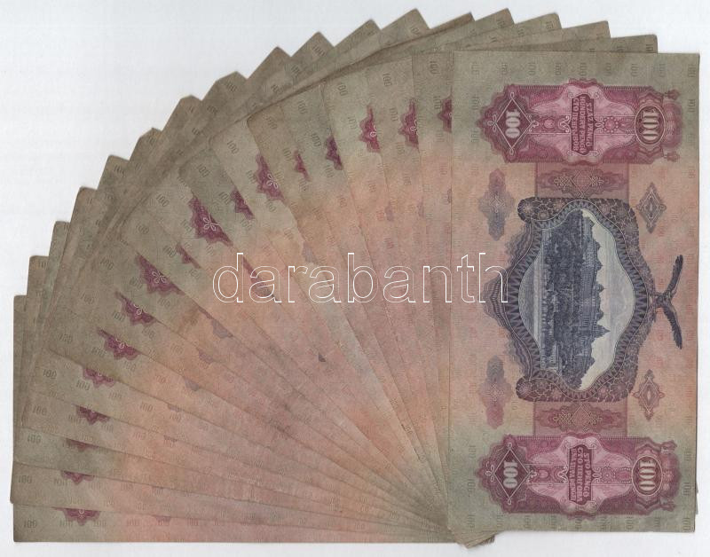 1930. 100P (18x) T:III közte szép papír, folt, firka Adamo P17 - Image 2