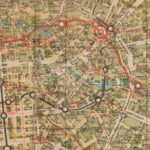 cca 1930 Silva-Verkehrsplan von Berlin,1:20.000, szakadt, hajtott, javított, 47x70 cm - Image 3