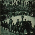 1917 Cervignano, Dono della bandiera e giuramento di Giovani Esploratori / oath of the young Italian scouts + 'M. kir. debreczeni népfölkelő gyalog ezred'
