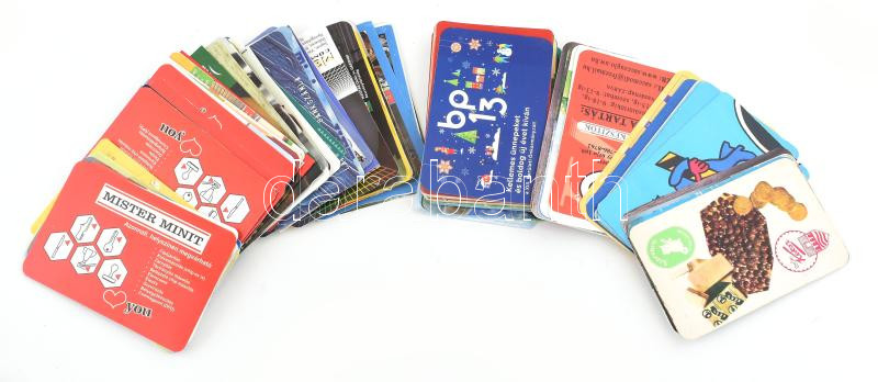 Vegyes kártyanaptár tétel, közte több egyforma