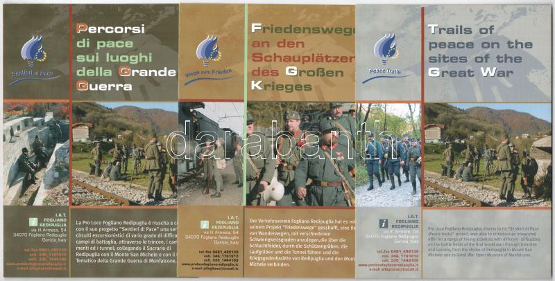 Percorsi Grande Guerra. Per Loco Fogliano Redipuglia mappa: benne több nyelvű propsektusokkal, közte: Az első világháború színhelyei c. prospektussal is. - Image 3