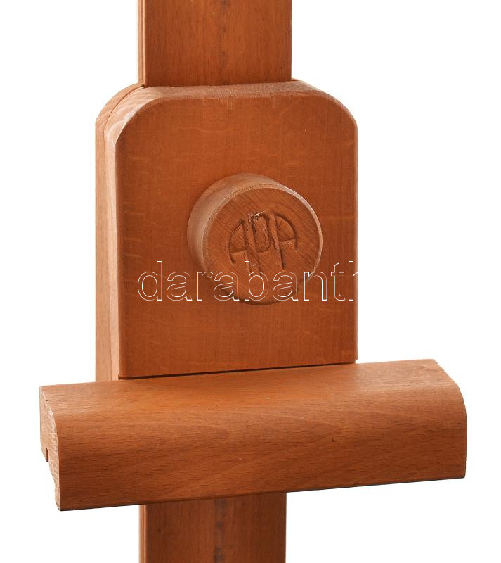 Professzionális festőállvány APA márkájú. Fa, réz. Felső képrögzítő kissé sérült. 180x52 cm - Image 3