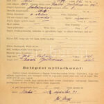 1944 Magyar Nemzetiszocialista Párt kitöltött belépési nyilatkozat