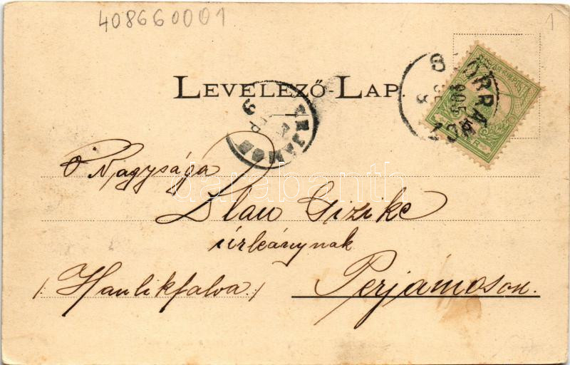 1905 Szobránc-fürdő, Kúpele Sobrance; Főforrás a fürdőházzal. W.G. 253. / spa, spring source, bath (fl) - Image 2