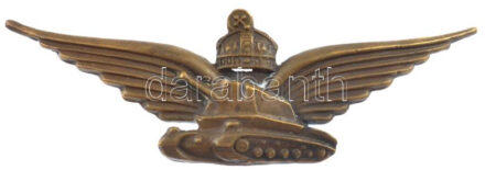 1942-1944. 'Páncélgépágyús jelvény' bronz gyorsfegyvernem csapatnemjelvénye (30x90mm) T:2 / Hungary 1944. 'Anti-Aircraft Gun Crew Badge' bronze Troop Badge of the Rapid Deployment Troops (30x90mm) C:XF Sallay 89/a.
