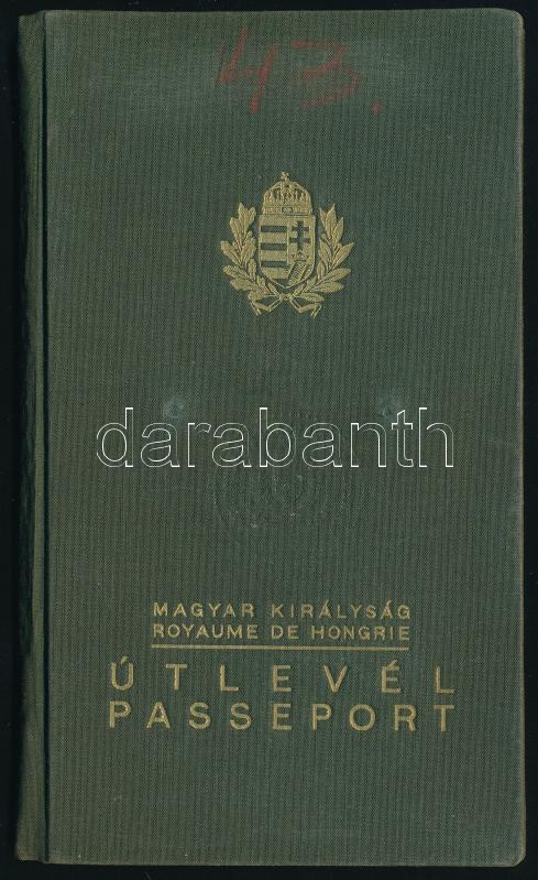 1941 Magyar Királyság által kiállított fényképes útlevél / Hungarian passport - Image 2
