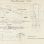 1928 Bp., A káposztásmegyeri vízmű, hajtott, 38×54 cm