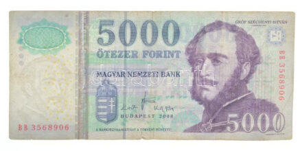 2008. 5000Ft 'BB 3568906' T:III,III- Adamo F57C1