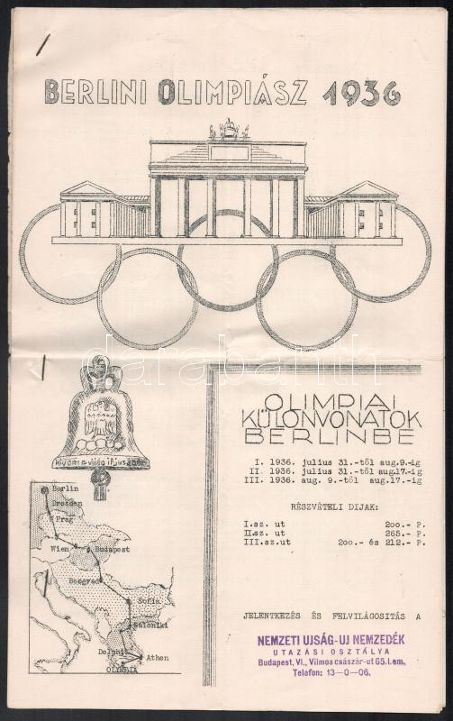 1936 Berlini Olimpiász, olimpiai különvonatok Berlinbe
