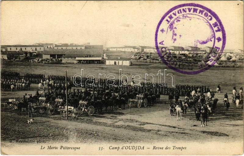 Oujda, Oudjda; Camp d'Oudjda, Revue des Troupes / French military camp (EK)