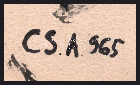 Csavlek András (1942-): Férfi portré. 1965. Tus, papír. jelzett 33x24 cm - Image 2