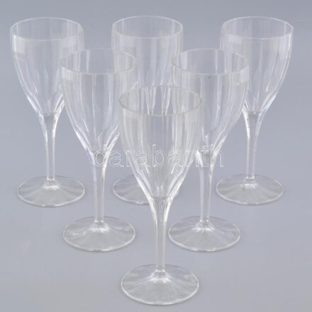 6db Nachtmann borospohár, kristály, jelzett, m: 22,5cm