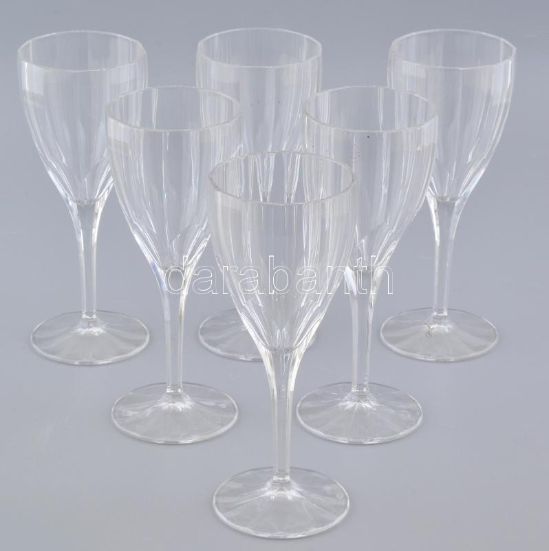 6db Nachtmann borospohár, kristály, jelzett, m: 22,5cm