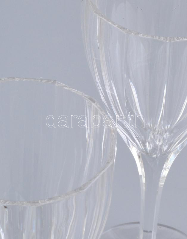6db Nachtmann borospohár, kristály, jelzett, m: 22,5cm - Image 3