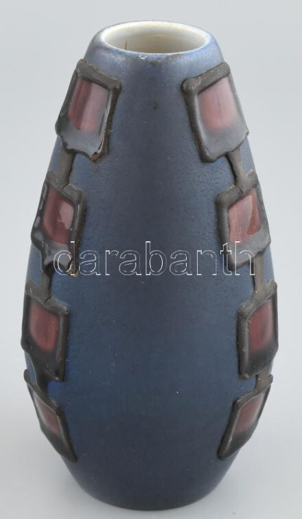retro kerámia váza. Mázas kerámia jelzett, hibátlan. 16 cm