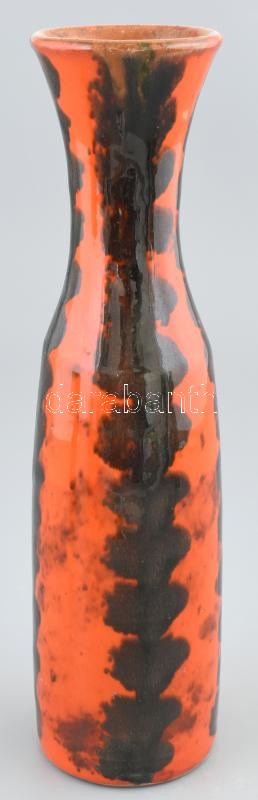Jelzett retro kerámia váza. Mázas kerámia jelzett, hibátlan. 28 cm